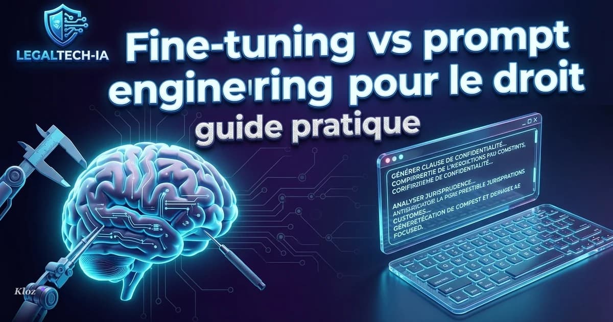 Fine-tuning vs prompt engineering pour le droit : guide pratique